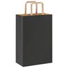 vidaXL Paper Bags 50 pcs with Handles Black 21x11x31 cm