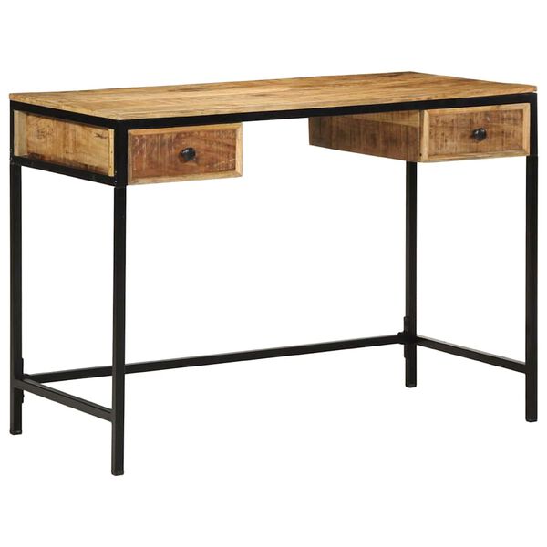 vidaXL Writing Desk Brown 105 x 50 x 75 cm Solid Mango Wood and Metal
