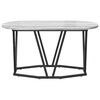 vidaXL Coffee Table Grey 80 x 40 x 40.5 cm Engineered Wood and Metal