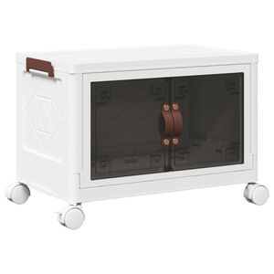 vidaXL Stackable Storage Box with Wheels 28 L 48.5x29.5x33 cm