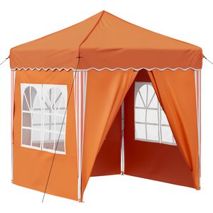 vidaXL Pop-up Party Tent Orange 195 x 195 x 245 cm Oxford Fabric