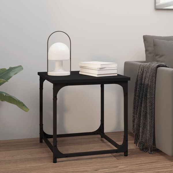 vidaXL Side Table Black 40x40x40 cm Engineered Wood