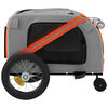 vidaXL Pet Bike Trailer Orange and Black Oxford Fabric and Iron
