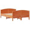 vidaXL Bed Frame without Mattress Wax Brown 140x190 cm Solid Wood Pine