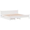 vidaXL Bed Frame without Mattress White 180x200 cm Super King Solid Wood Pine