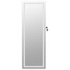 vidaXL Mirror Jewellery Cabinet with LED Lights Wall Mounted White
