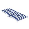 vidaXL Garden Highback Chair Cushions 2 pcs Blue&White Stripe 120x50x7 cm Fabric