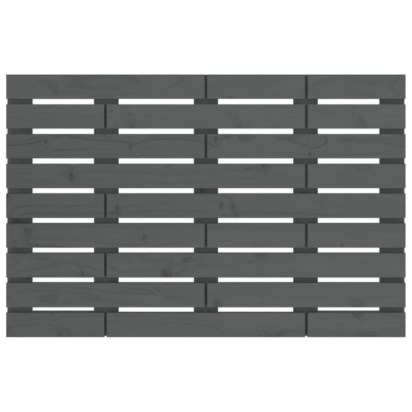 vidaXL Wall Headboard Grey 106x3x63 cm Solid Wood Pine