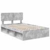 vidaXL Bed Frame Concerte Grey 135 x 190 cm Solid Pine Wood
