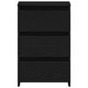 vidaXL Bedside Cabinet with Drawer 2 pcs Black Oak 40 x 35 x 62.5 cm