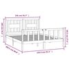 vidaXL Bed Frame without Mattress Solid Wood Pine 150x200 cm King Size King Size