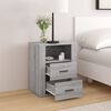 vidaXL Bedside Cabinet Grey Sonoma 50x36x60 cm Engineered Wood