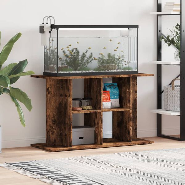 vidaXL Aquarium Stand Smoked Oak 100x40x60 cm Engineered Wood