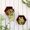 vidaXL Wall Planters 2 pcs Rusty Corten Steel 30x10x25 cm