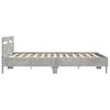 vidaXL Bed Frame with LED without Mattress Concrete Grey 200x200 cm