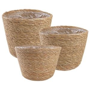 vidaXL 3 pcs Natural &Oslash;26 x 19 cm 100% Seagrass