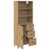 vidaXL Highboard with Drawer Artisan Oak 69.5 x 34 x 180 cm