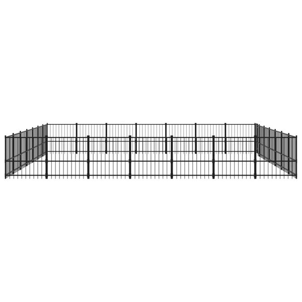 vidaXL Outdoor Dog Kennel Steel 46.1 m&sup2;