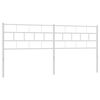 vidaXL Metal Replace Headboard White 200 cm