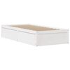 vidaXL Bed Frame with Headboard White 90x190 cm Single Solid Wood Pine