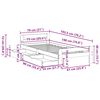 vidaXL Bed frame without Mattress Wax Brown 75x190 cm Small Single Solid Wood Pine
