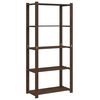 vidaXL 5-Tier Storage Rack Brown 80x38x170 cm Solid Wood Pine