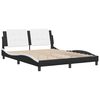 vidaXL Bed Frame without Mattress "Zadar" Black and White 160x200 cm Faux Leather