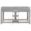 vidaXL Bunk Bed for Kids Grey Sonoma 90 x 200 cm Engineered Wood