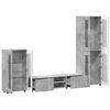 vidaXL TV Cabinet Set with Drawer Concrete Grey Engineered Wood
