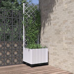 vidaXL Garden Planter White 40 x 40 x 136 cm