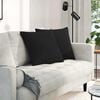 vidaXL Sofa Pillows 2 pcs Black 50 x 50 cm Fabric