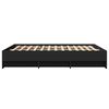 vidaXL Bed Frame without Mattress Black 150x200 cm King Size Engineered Wood