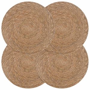 vidaXL Seagrass Placemets 4 pcs Natural 100% Seagrass