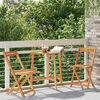 vidaXL Bistro Set Folding 3 pcs Oil Natural Solid Acacia Wood
