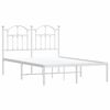 vidaXL Metal Bed Frame without Mattress with Headboard White 120x190cm