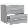 vidaXL Sink Cabinet with Built-in Basin Grey Sonoma Engineered Wood