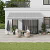 vidaXL Automatic Retractable Awning Anthracite&White 500x350 cm
