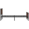 vidaXL Metal Bed Frame without Mattress Brown Oak 183x213 cm