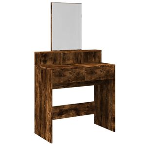 vidaXL Dressing Table with Mirror Smoked Oak 80x41x144,5 cm