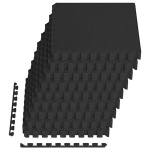 vidaXL Floor Mats 54 pcs 4.86㎡ EVA Foam Black
