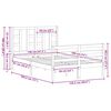 vidaXL Bed Frame without Mattress White Small Double Solid Wood Pine