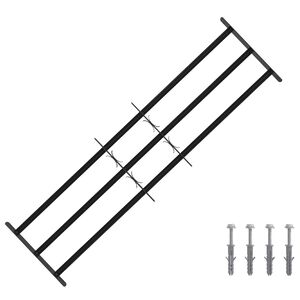 vidaXL Security Grille for Windows with 3 Crossbars 3 pcs 93-174 cm