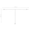 vidaXL Manual Retractable Awning with LED 500x300 cm Anthracite
