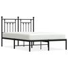 vidaXL Metal Bed Frame without Mattress with Headboard Black 120x200cm