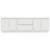 vidaXL TV Cabinet with LED Lights White 160.5x41x50 cm
