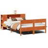 vidaXL Bookcase Bed without Mattress Wax Brown 135x190 cm Double Solid Wood Pine