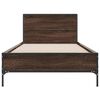 vidaXL Bed Frame without Mattress Brown Oak 90x200 cm