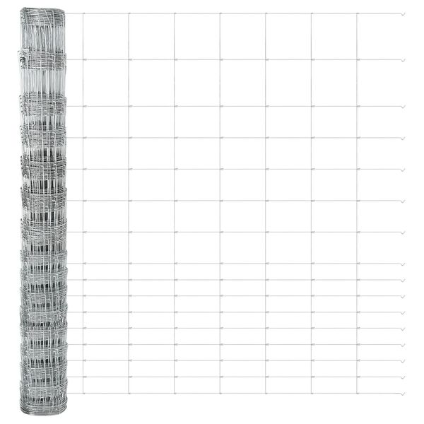 vidaXL Field Fence Grey 1.2 x 10 m Steel