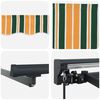 vidaXL Awning Frame Manual Green and Yellow 400 x 300 cm