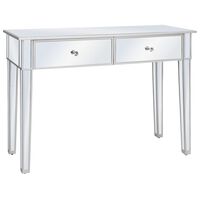 vidaXL Mirrored Console Table MDF and Glass 106.5x38x76.5 cm